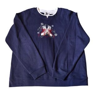 C&K Vintage Navy Sweatshirt with Embroidered Skates